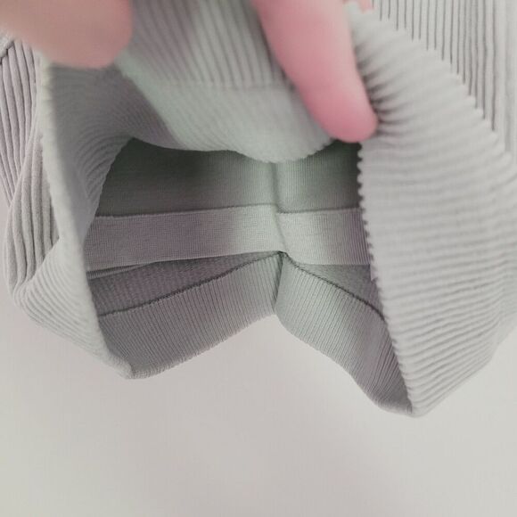 Aerie High Neck Ribbed Grey Bra Top Size Extra Large - Picture 5 of 6